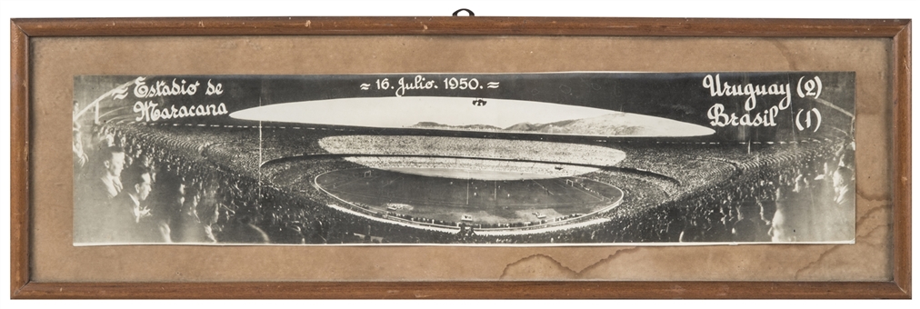 Panoramic Photograph of Maracana Stadium From 7/16/1950 Match In 21x7 Framed Display (Letter of Provenance)